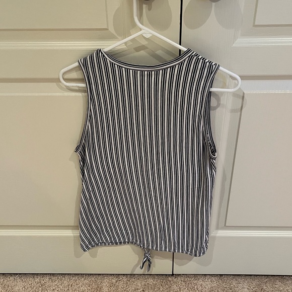 Tristan Navy and White Striped Sleeveless Top - Picture 3 of 3